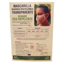 Mascarilla Higienica Reutilizable Transparente Adulto Talla Xl Negra 