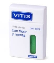 Vitis Cinta Dental con Cera, Flúor y Menta 50m