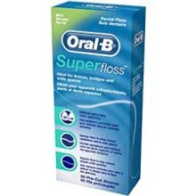 ORAL-B SUPER FLOSS SEDA DENTAL 50 HEBRAS PRECORTADAS