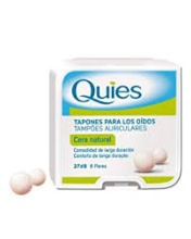 QUIES TAPONES PARA LOS OÍDOS CERA NATURAL 8 PARES 