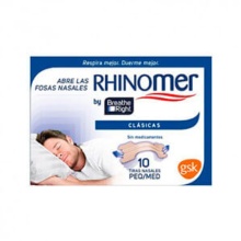 RHINOMER BY BREATHE RIGHT CLÁSICAS 10 TIRAS NASALES GRANDES 