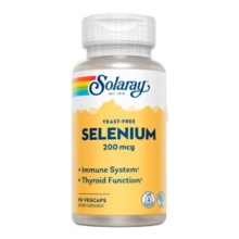 SOLARAY SELENIUM SIN LEVADURAS 200 MCG 90 CÁPSULAS VEGETALES 