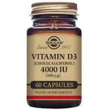 Solgar Vitamina D3 400 UI 60 Cápsulas 